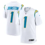 Men's Los Angeles Chargers Quentin Johnston White Away Game Jersey