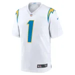 Men's Los Angeles Chargers Quentin Johnston White Away Game Jersey