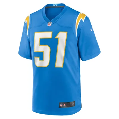 Men's Los Angeles Chargers Sebastian Joseph-Day Powder Blue Game Player Jersey 02