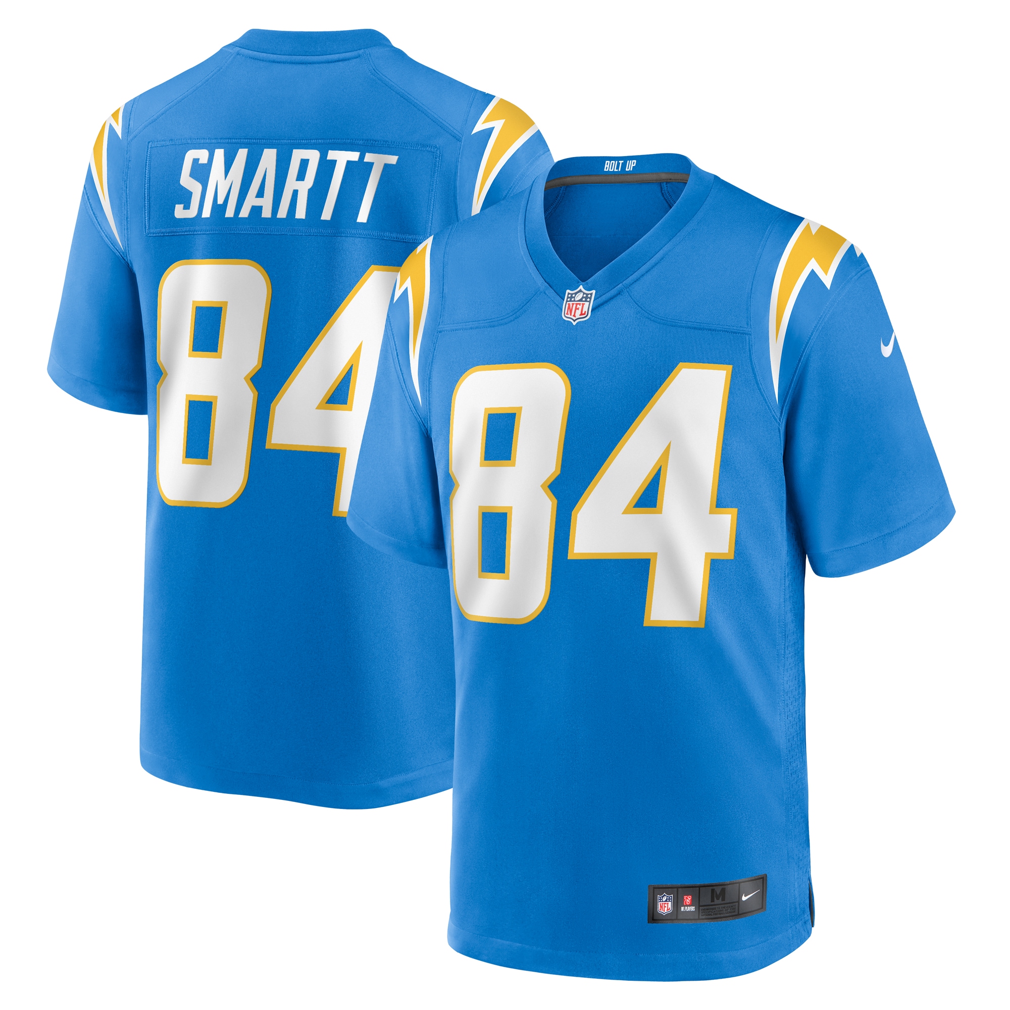 Men's Los Angeles Chargers Stone Smartt Powder Blue Team Game Jersey