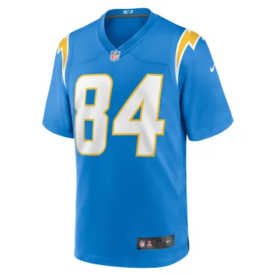 Men's Los Angeles Chargers Stone Smartt Powder Blue Team Game Jersey 02