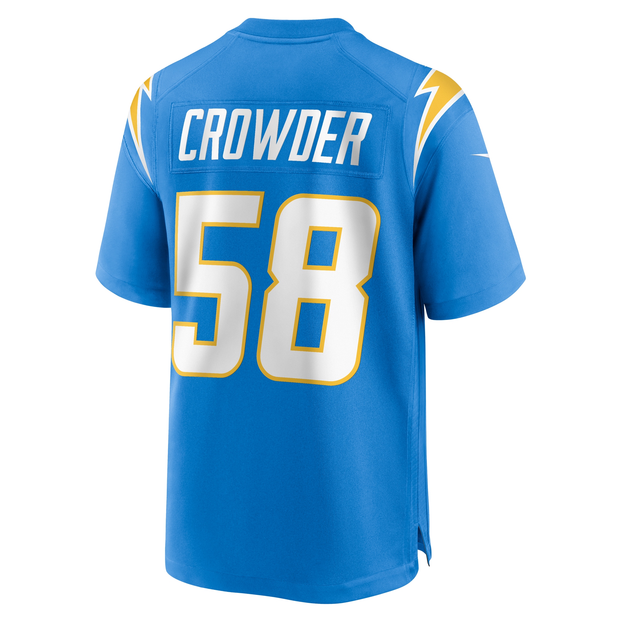Men's Los Angeles Chargers Tae Crowder Powder Blue Team Game Jersey