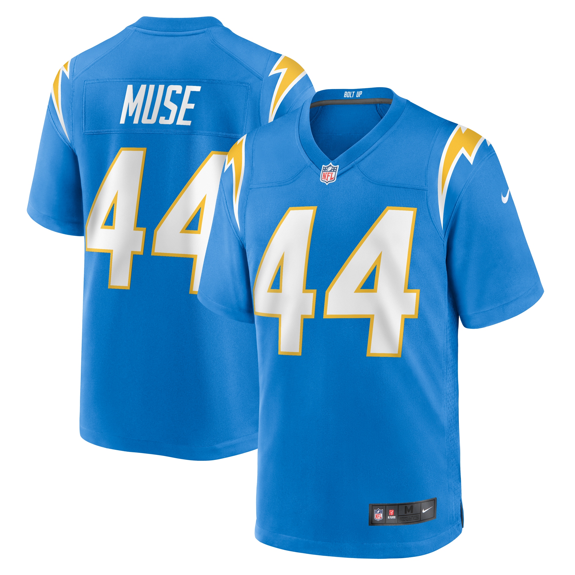 Men's Los Angeles Chargers Tanner Muse Powder Blue Team Game Jersey