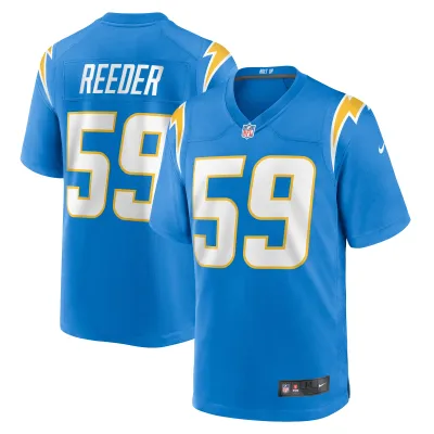 Men's Los Angeles Chargers Troy Reeder Powder Blue Team Game Jersey 01