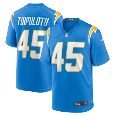 Men's Los Angeles Chargers Tuli Tuipulotu Powder Blue Team Game Jersey 01