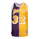 Men's Los Angeles Lakers Purple/Gold Big & Tall Hardwood Classics 1984/85 Split Swingman Jersey