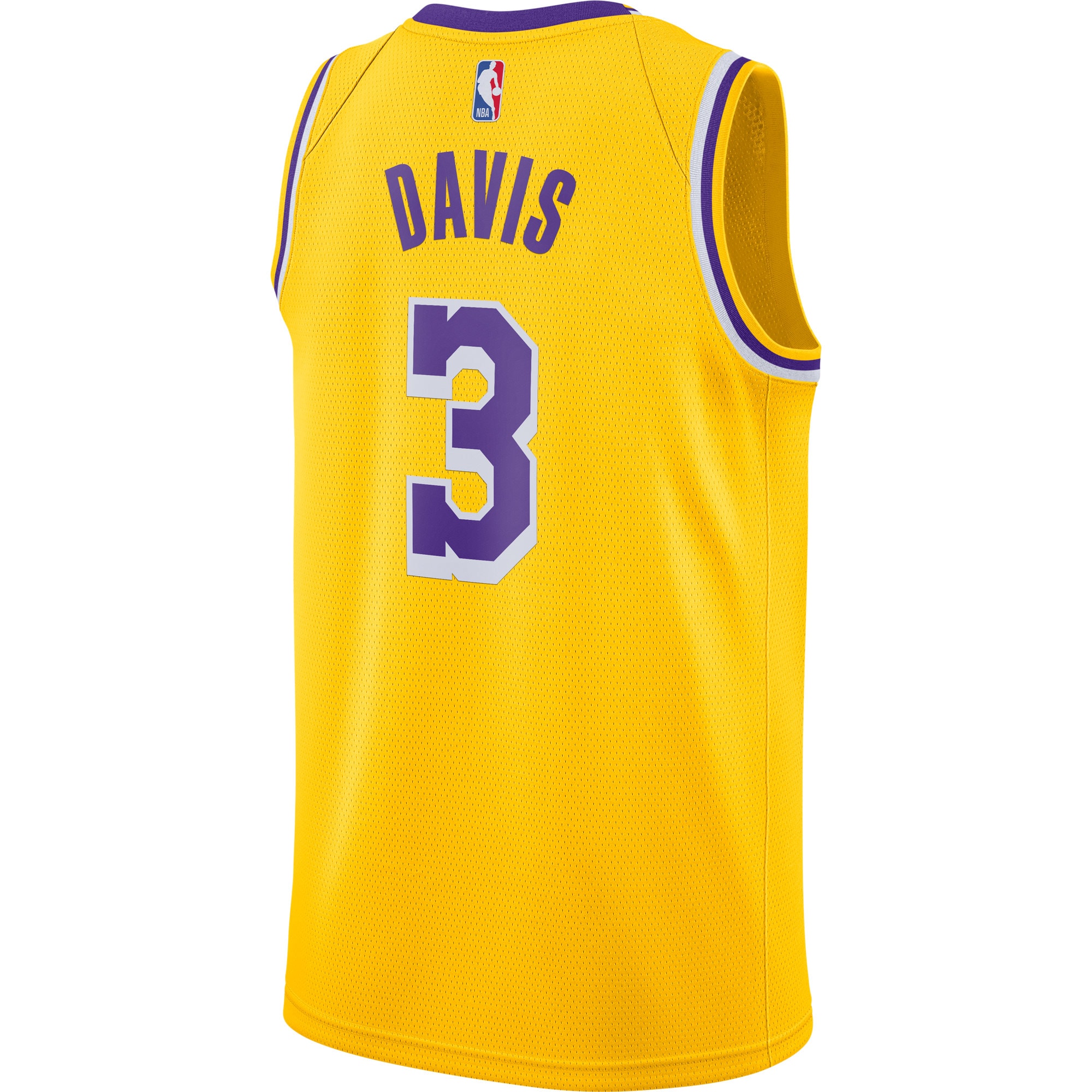 Men's Los Angeles Lakers Anthony Davis Gold Swingman Jersey - Icon Edition