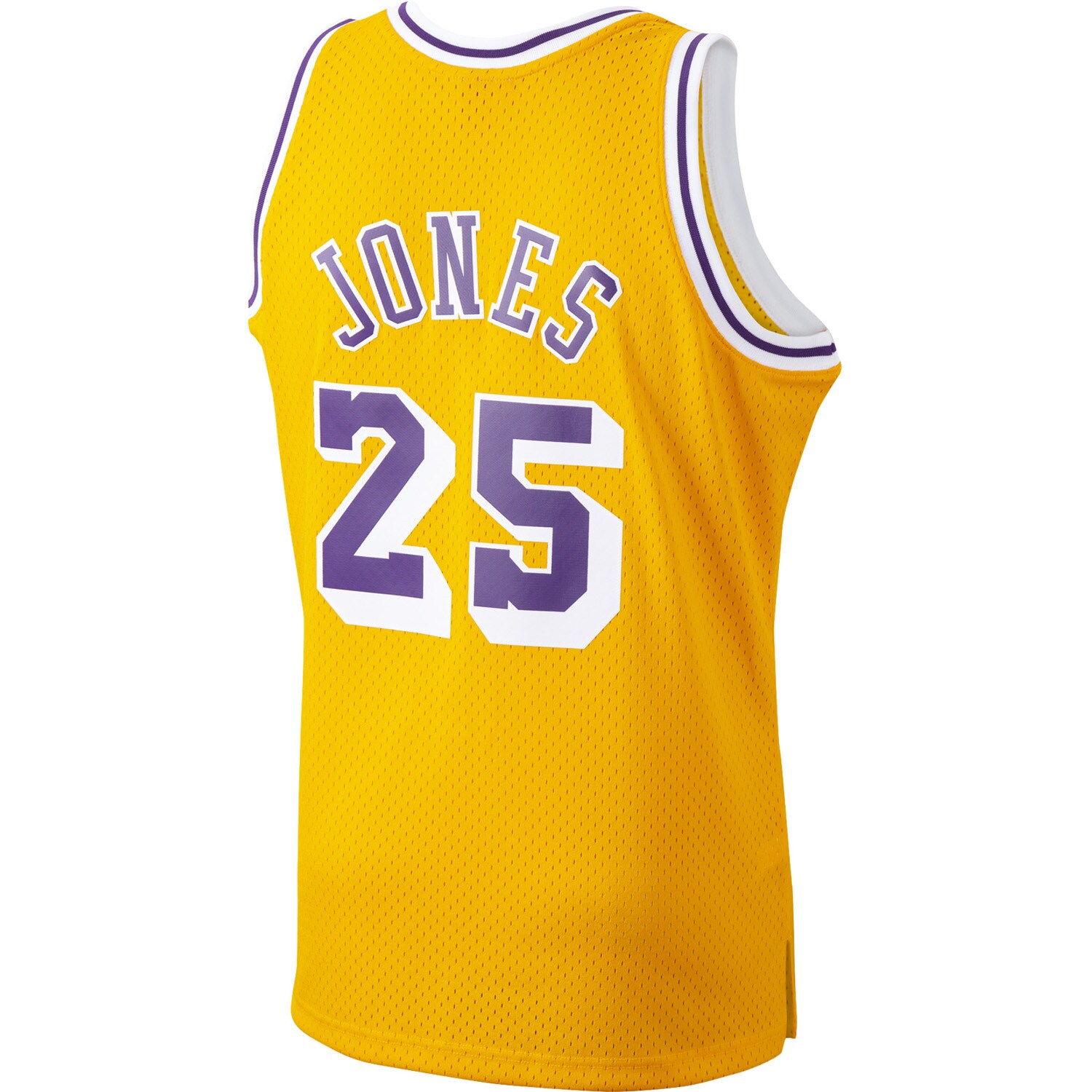 Men's Los Angeles Lakers Ed Jones Gold 1994/95 Hardwood Classics Swingman Jersey
