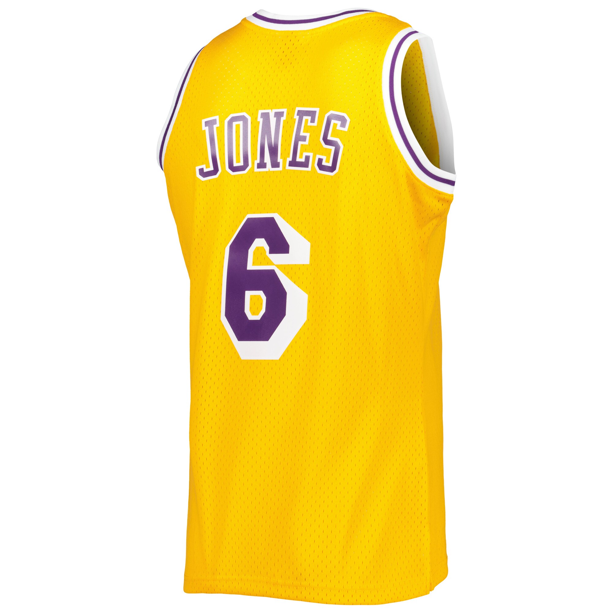 Men's Los Angeles Lakers Eddie Jones Gold 1996/97 Hardwood Classics Swingman Jersey