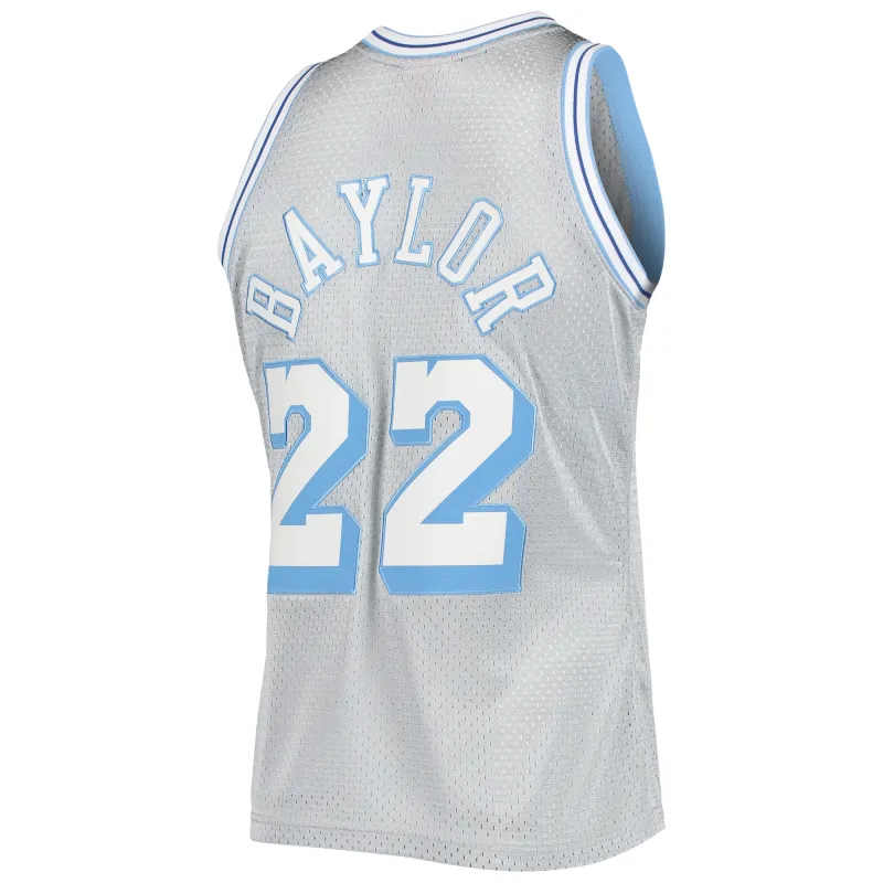 Men's Los Angeles Lakers Elgin Baylor Silver 75th Anniversary 1960/61 Hardwood Classics Swingman Jersey