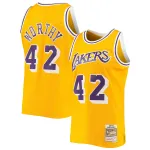 Men's Los Angeles Lakers James Worthy Gold 1984/85 Hardwood Classics Swingman Jersey