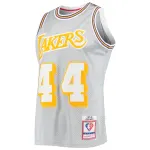 Men's Los Angeles Lakers Jerry West Silver 75th Anniversary 1971/72 Hardwood Classics Swingman Jersey