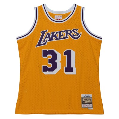 Men's Los Angeles Lakers Kurt Rambis Gold 1984/85 Swingman Jersey 02