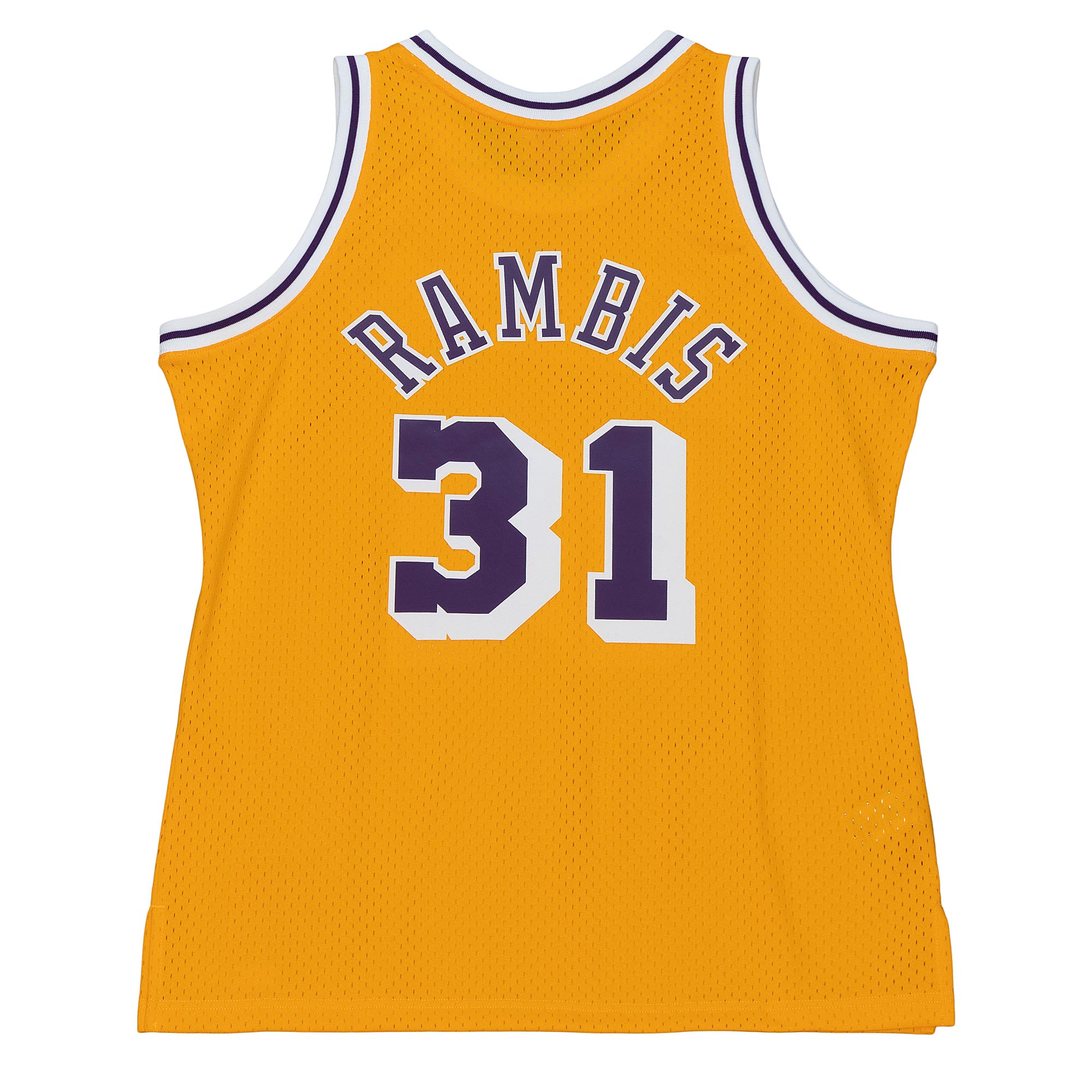 Men's Los Angeles Lakers Kurt Rambis Gold 1984/85 Swingman Jersey
