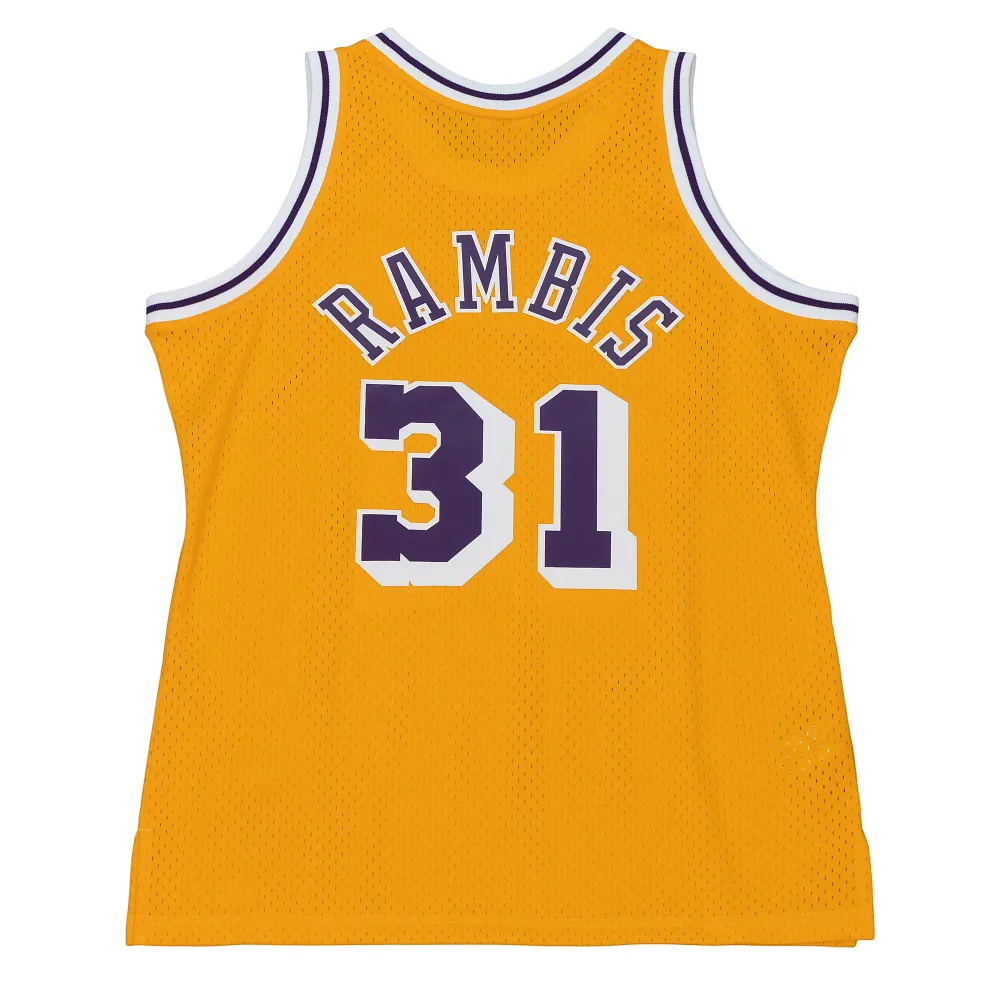 Men's Los Angeles Lakers Kurt Rambis Gold 1984/85 Swingman Jersey