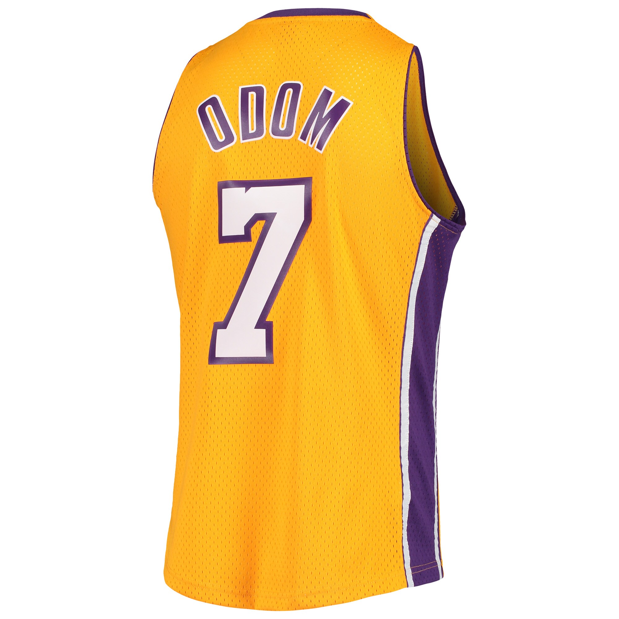 Men's Los Angeles Lakers Lamar Odom Gold 2001/02 Hardwood Classics Swingman Jersey