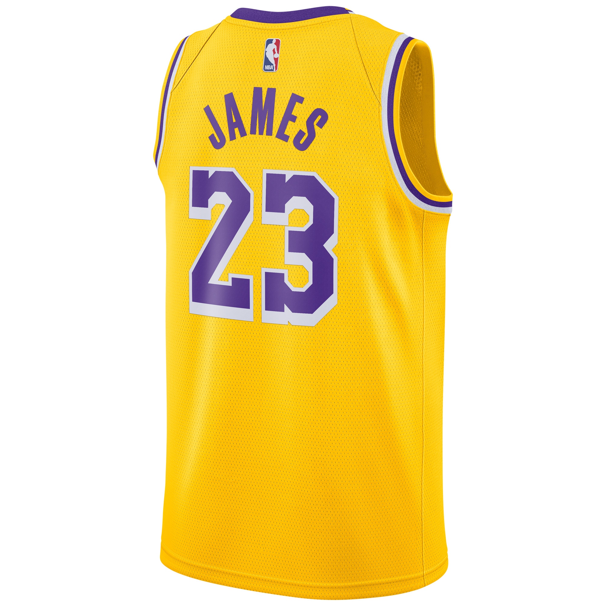 Men's Los Angeles Lakers LeBron James Gold Swingman Player Jersey - Icon Edition