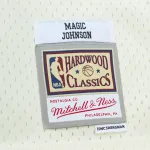 Men's Los Angeles Lakers Magic Johnson Cream Chainstitch Swingman Jersey