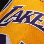 Men's Los Angeles Lakers Magic Johnson Gold 1984/85 Hardwood Classics Swingman Jersey
