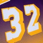 Men's Los Angeles Lakers Magic Johnson Gold/Purple 1984/85 Hardwood Classics Fadeaway Swingman Player Jersey