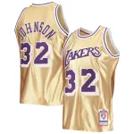 Men's Los Angeles Lakers Magic Johnson Gold 75th Anniversary 1984/85 Hardwood Classics Swingman Jersey