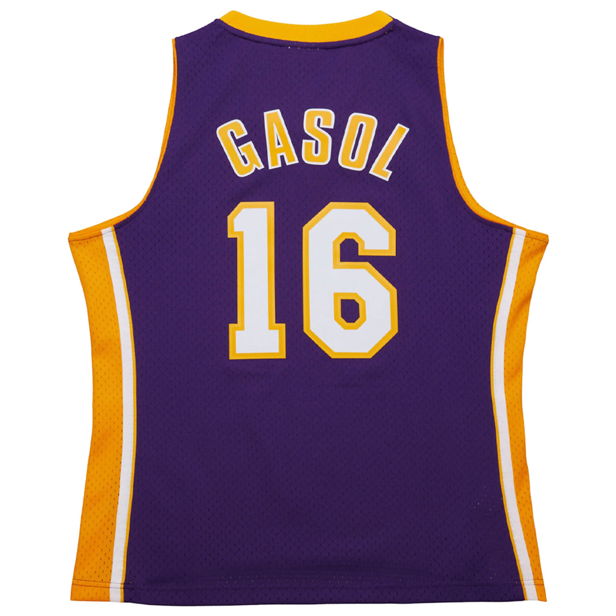 Men's Los Angeles Lakers Pau Gasol Purple 2009/10 Hardwood Classics Swingman Jersey