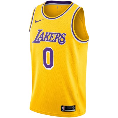 Men's Los Angeles Lakers Russell Westbrook Gold 2020/21 Swingman Player Jersey - Icon Edition 02