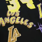 Men's Los Angeles Lakers Shaquille O'Neal Black 1996/97 Swingman Sidewalk Sketch Jersey
