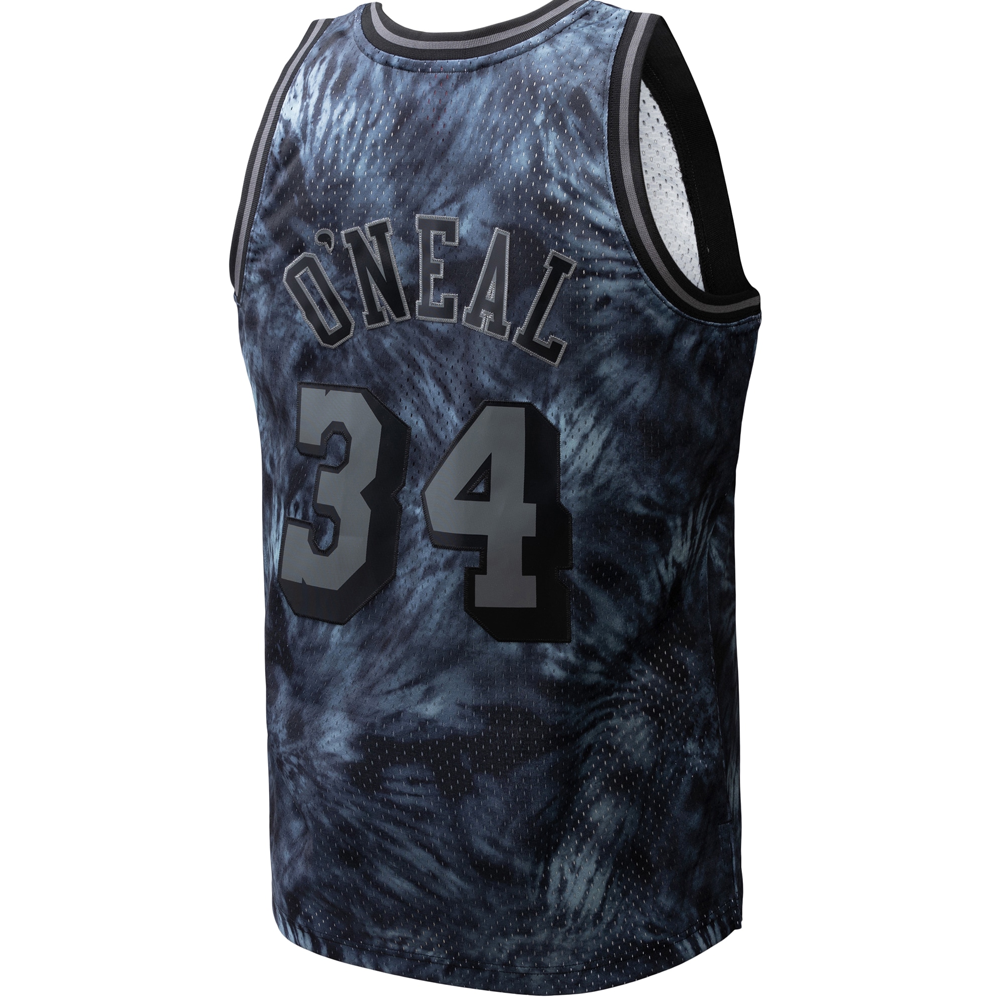 Men's Los Angeles Lakers Shaquille O'Neal Black Hardwood Classics 1996/97 Tie-Dye Swingman Jersey