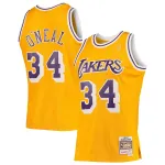 Men's Los Angeles Lakers Shaquille O'Neal Gold 1996/97 Hardwood Classics Swingman Jersey
