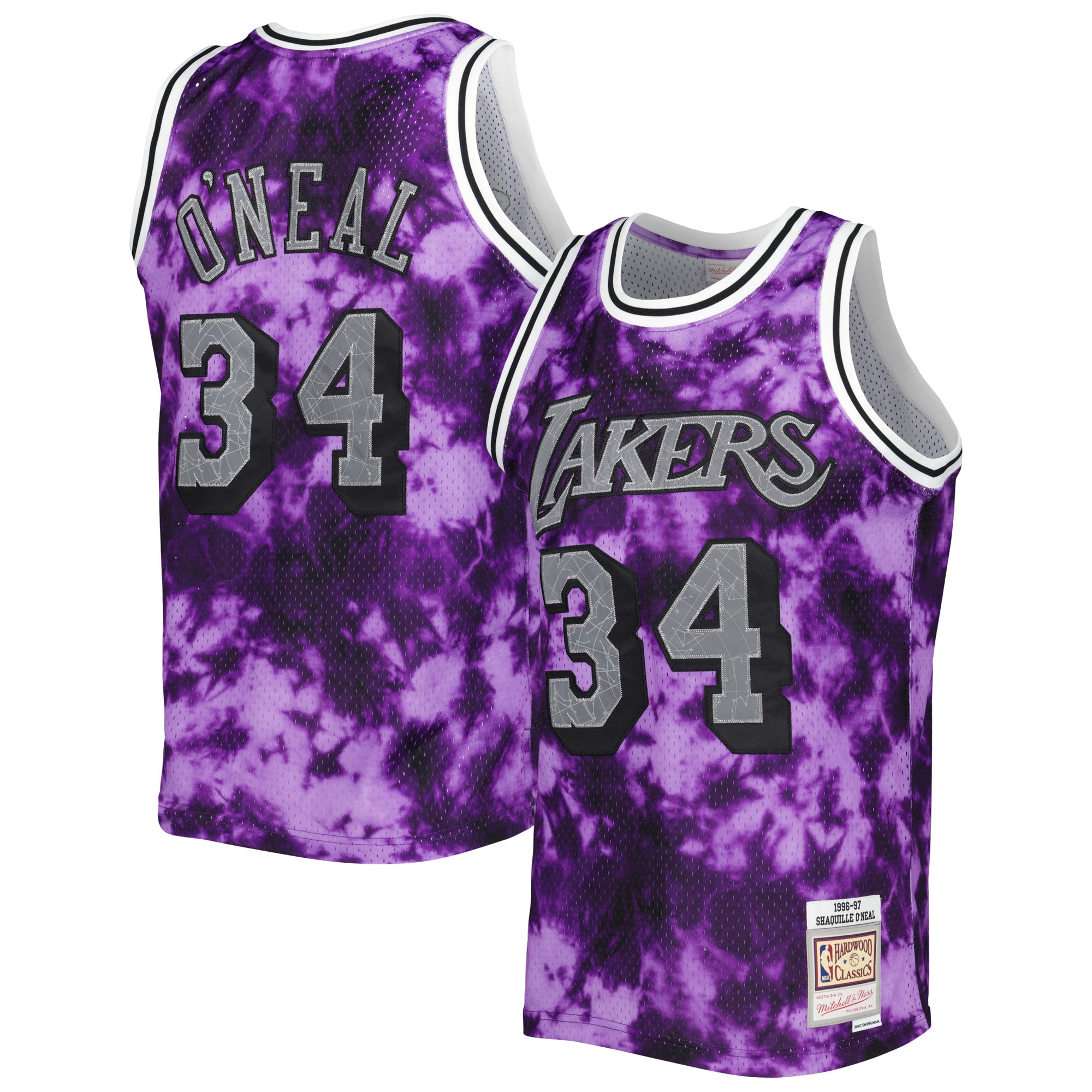 Men's Los Angeles Lakers Shaquille O'Neal Purple 1996/97 Galaxy Swingman Jersey