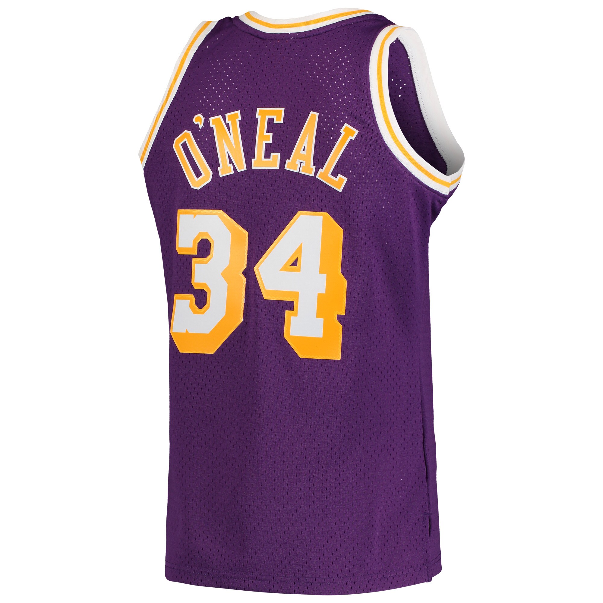 Men's Los Angeles Lakers Shaquille O'Neal Purple Hardwood Classics Swingman Jersey