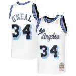 Men's Los Angeles Lakers Shaquille O'Neal White 1996-97 Hardwood Classics Reload 3.0 Swingman Jersey