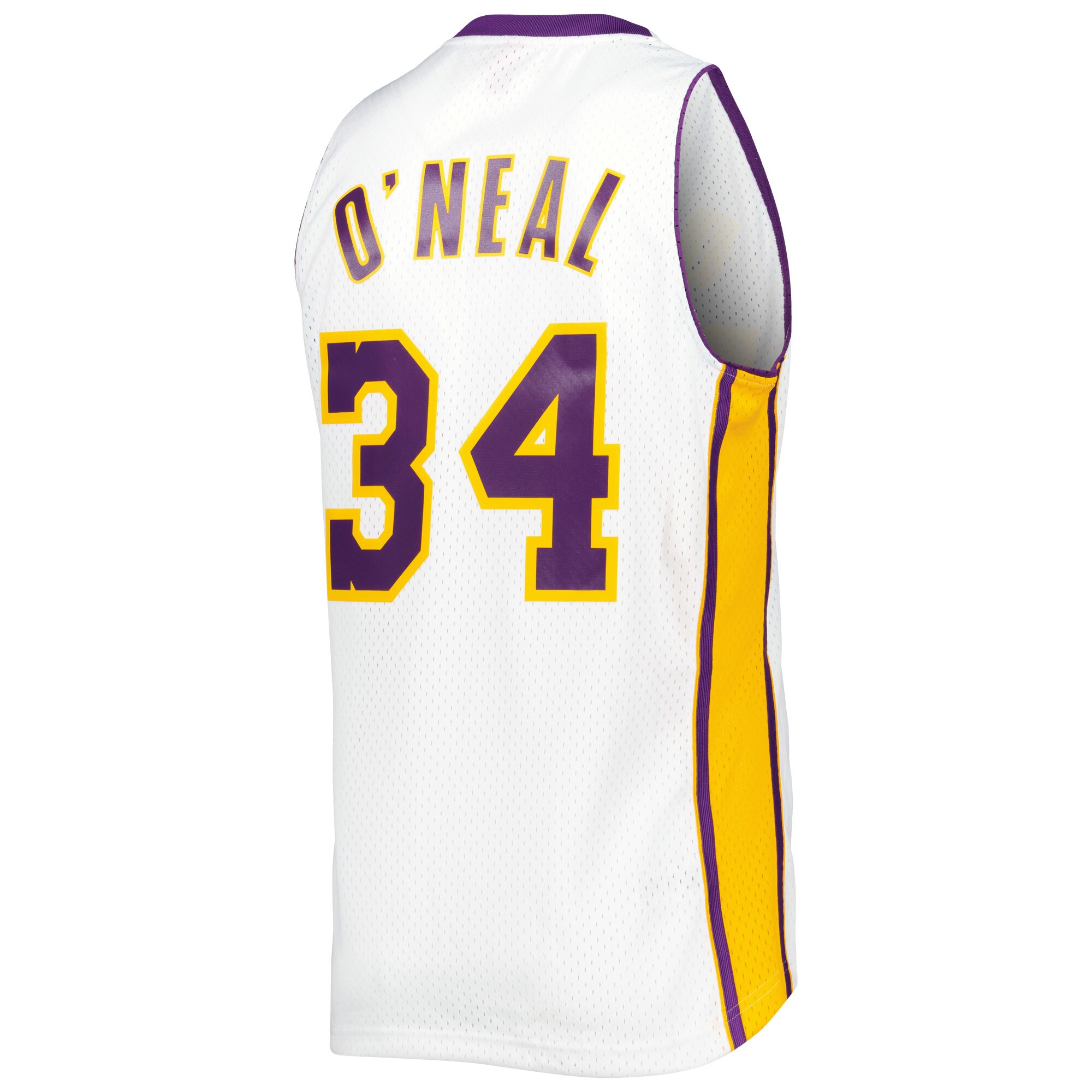 Men's Los Angeles Lakers Shaquille O'Neal White 2001/02 Hardwood Classics Swingman Jersey