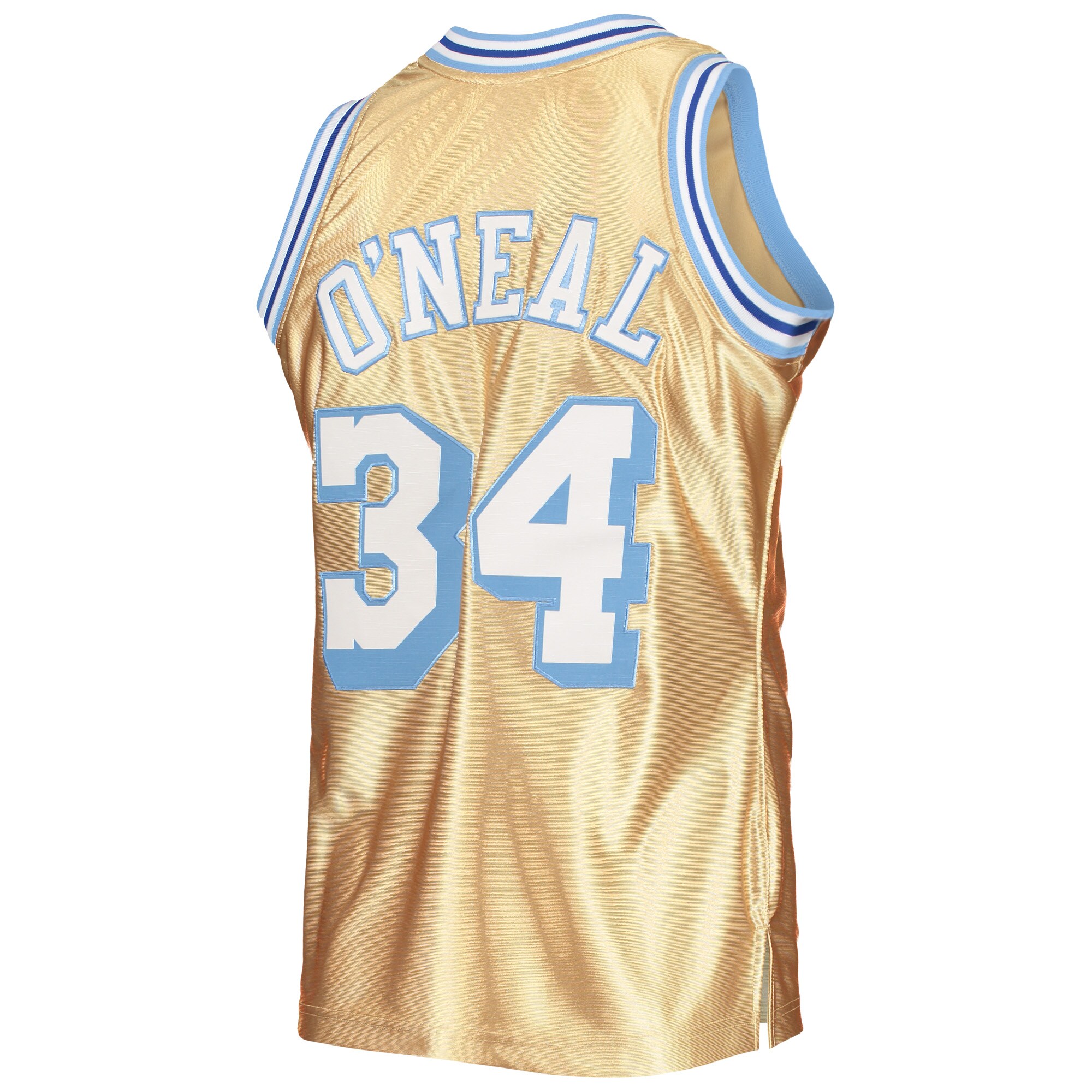 Men's Los Angeles Lakers Shaquille O'Neal Gold 75th Anniversary 1996/97 Hardwood Classics Swingman Jersey
