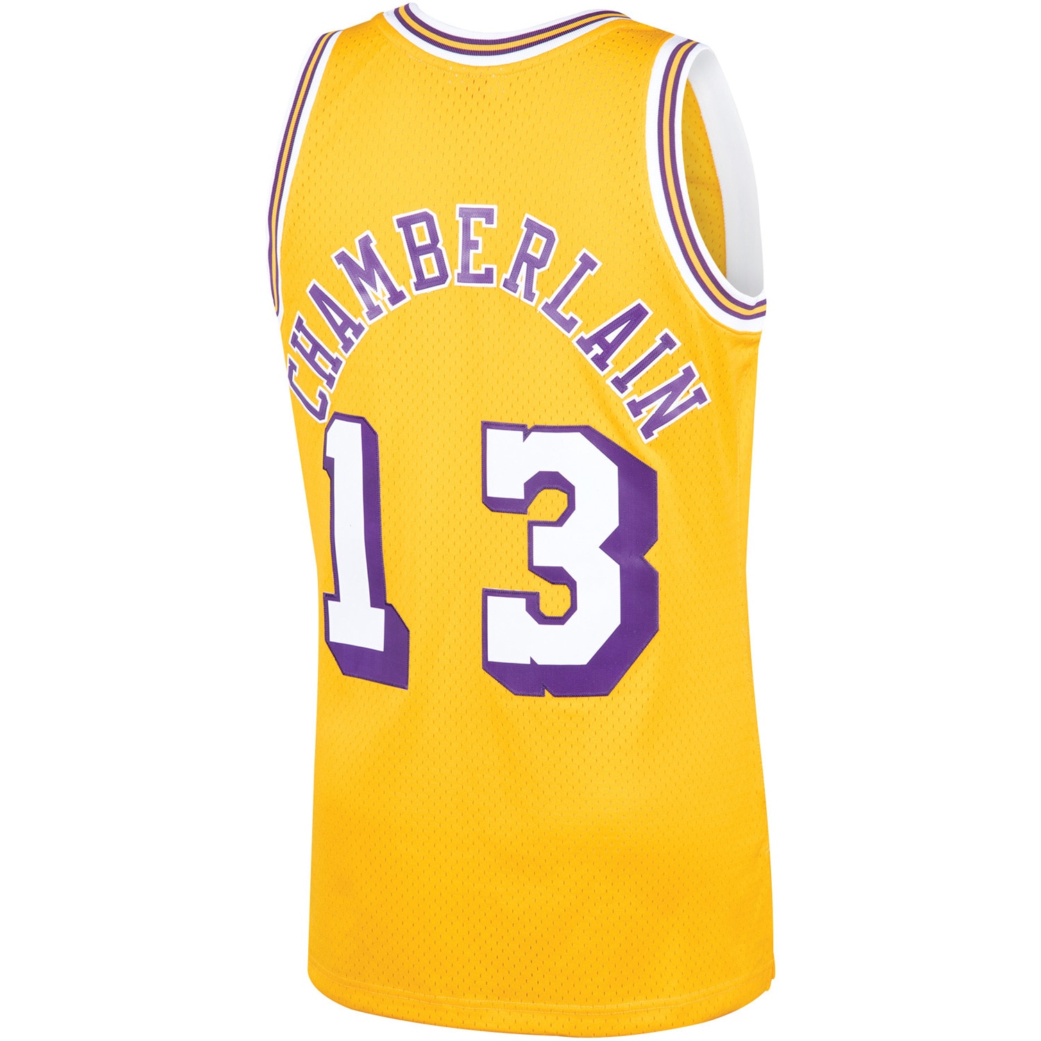 Men's Los Angeles Lakers Wilt Chamberlain Gold 1971/72 Hardwood Classics Swingman Jersey