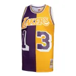 Men's Los Angeles Lakers Wilt Chamberlain Purple/Gold Hardwood Classics 1971/72 Split Swingman Jersey