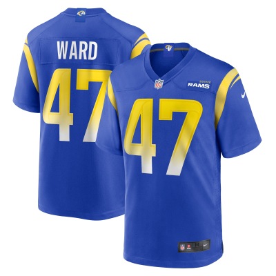 Men's Los Angeles Rams Alex Ward Royal Home Game Jersey 01