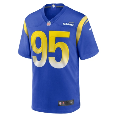 Men's Los Angeles Rams Bobby Brown III  Royal Team Game Jersey 02