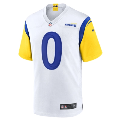 Men's Los Angeles Rams Byron Young  White Team Game Jersey 02