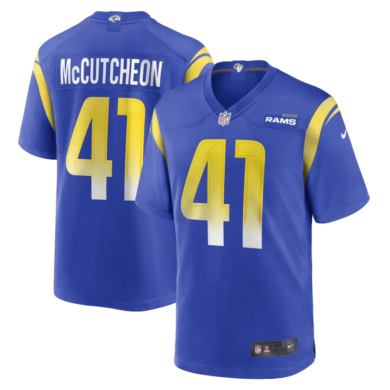 Men's Los Angeles Rams Cameron McCutcheon Royal Game Jersey