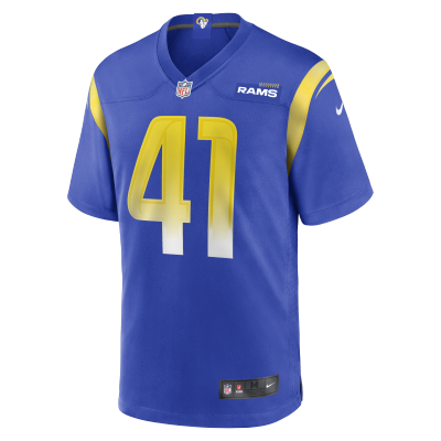 Men's Los Angeles Rams Cameron McCutcheon Royal Game Jersey 02
