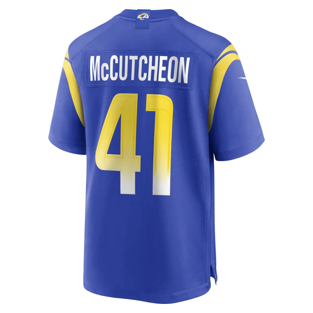 Men's Los Angeles Rams Cameron McCutcheon Royal Game Jersey