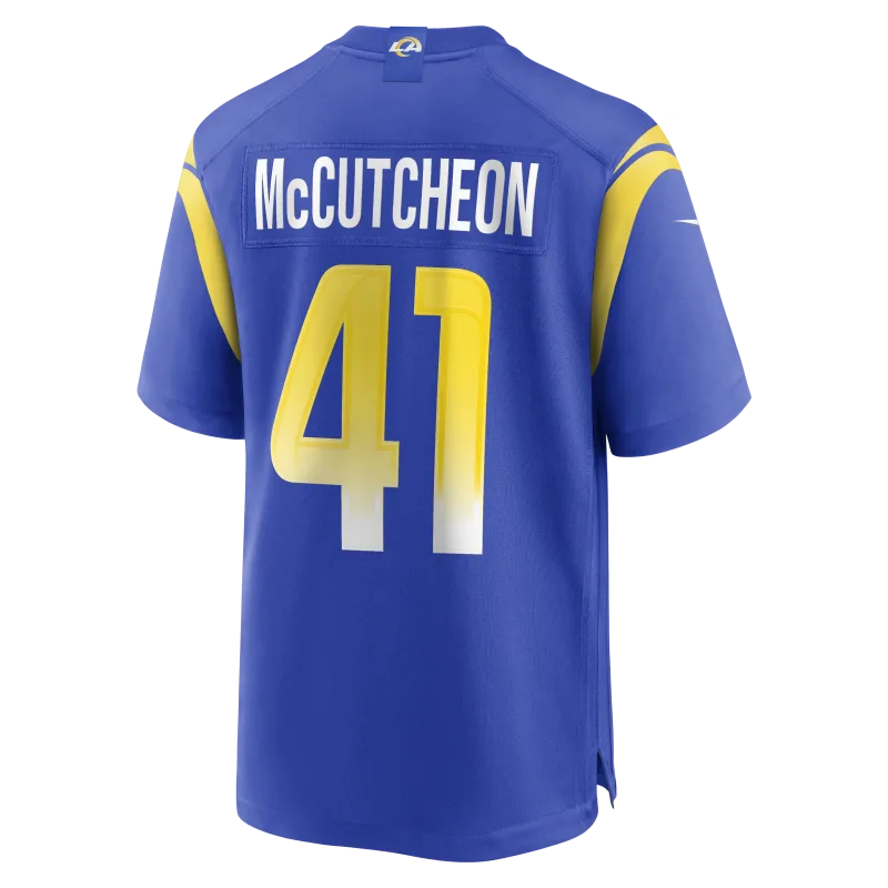 Men's Los Angeles Rams Cameron McCutcheon Royal Game Jersey