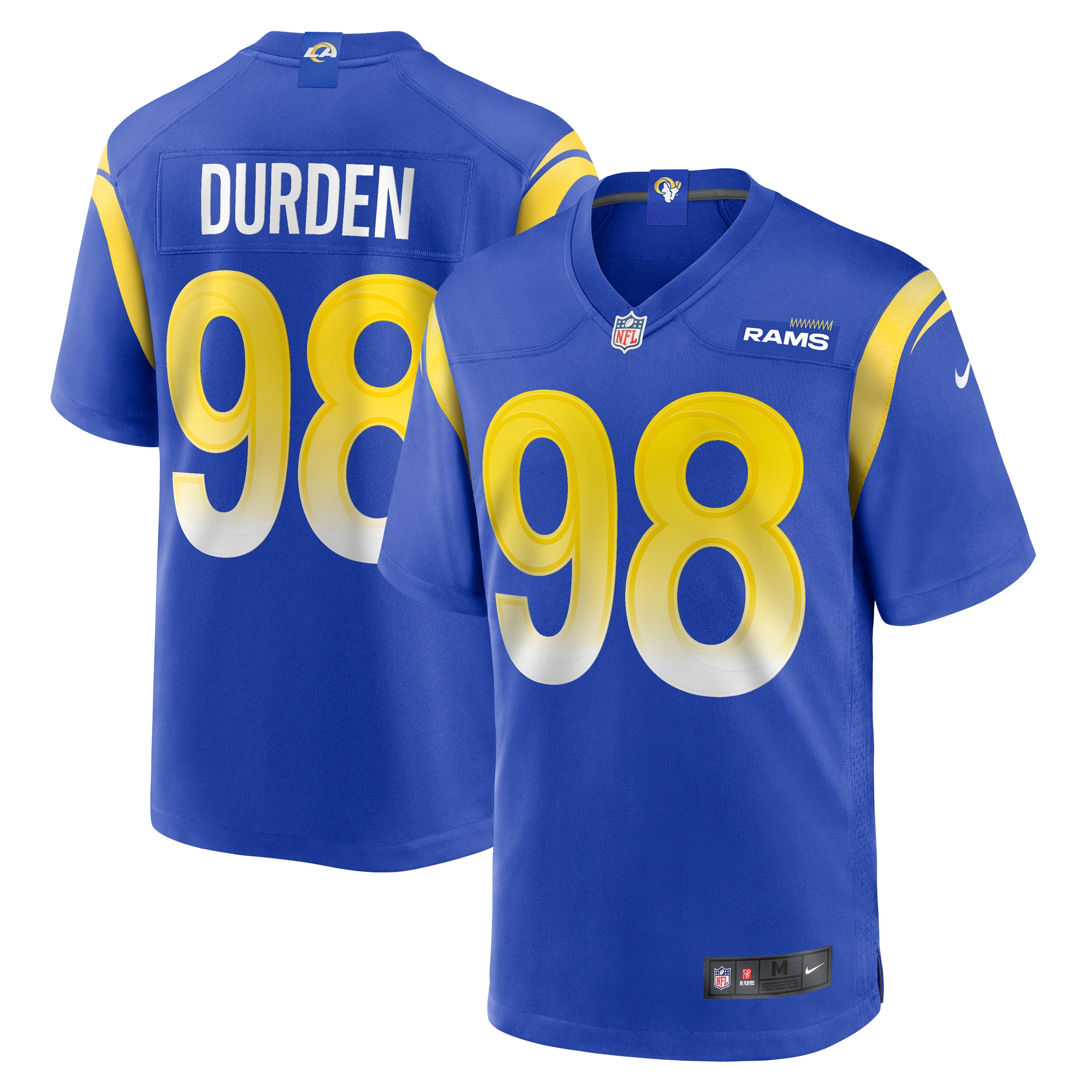Men's Los Angeles Rams Cory Durden  Royal Game Jersey