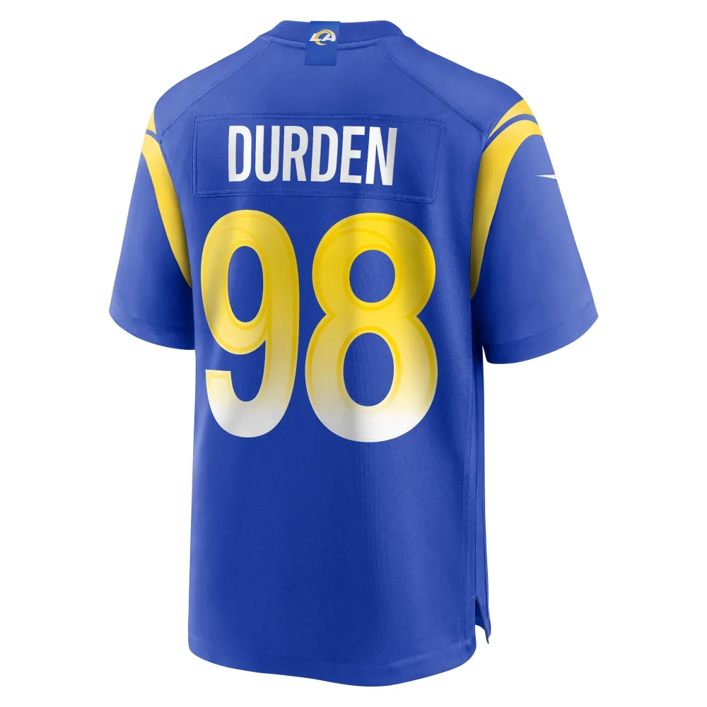 Men's Los Angeles Rams Cory Durden  Royal Game Jersey
