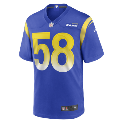 Men's Los Angeles Rams DeAndre Square Royal Game Jersey 02