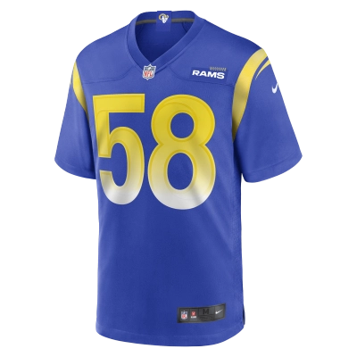 Men's Los Angeles Rams DeAndre Square Royal Game Jersey 02