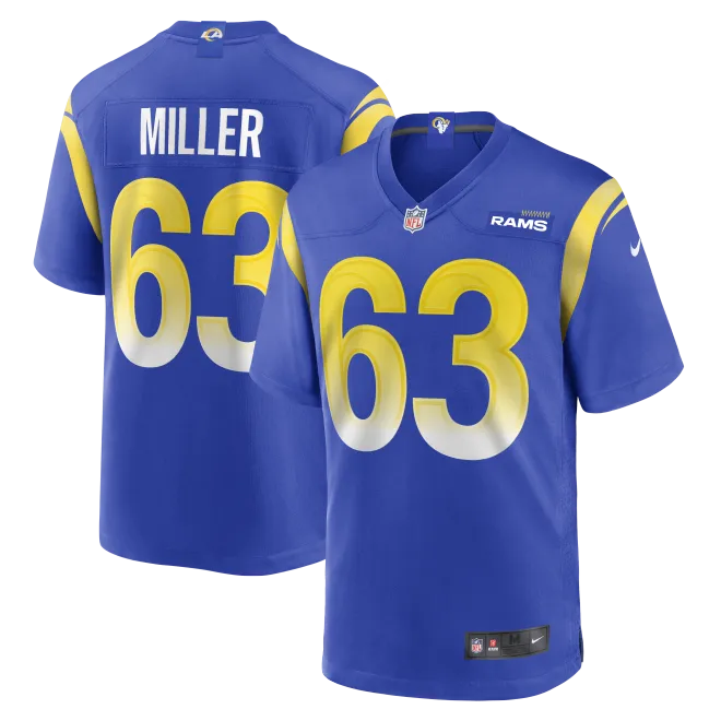 Men's Los Angeles Rams Grant Miller Royal Game Jersey