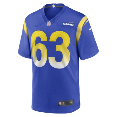 Men's Los Angeles Rams Grant Miller Royal Game Jersey 02